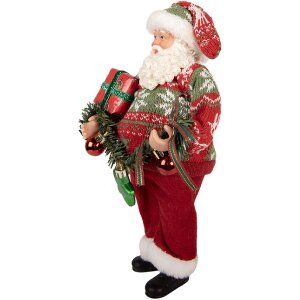 Clayre & Eef 66357 Kerstman Decoratie 16x11x27 cm