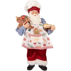 Clayre & Eef 66359 Kerstman Decoratie 15x10x26 cm