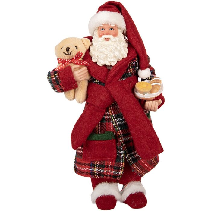 Clayre & Eef 66362 Decoratie Kerstman 16x11x28 cm