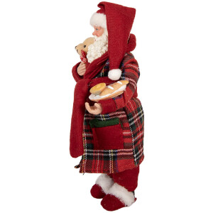 Clayre & Eef 66362 Decoratie Kerstman 16x11x28 cm