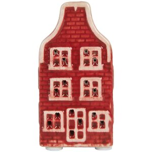 Clayre & Eef 6CE2297 Decoratiehuis met LED 4x4x8 cm