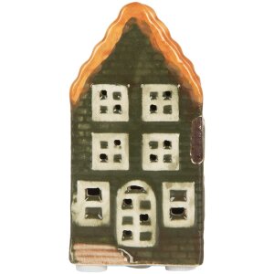 Clayre & Eef 6CE2300 Decoratie Huis met LED 4x4x8 cm