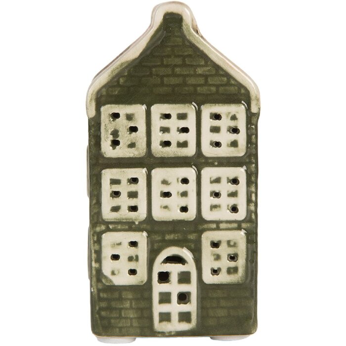 Clayre & Eef 6CE2303 Decoratie Huis met LED 4x4x8 cm