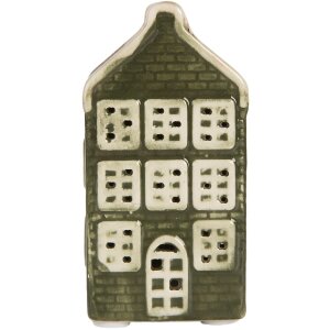 Clayre & Eef 6CE2303 Decoratie Huis met LED 4x4x8 cm