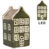 Clayre & Eef 6CE2303 Decoratie Huis met LED 4x4x8 cm