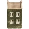 Clayre & Eef 6CE2303 Decoratie Huis met LED 4x4x8 cm
