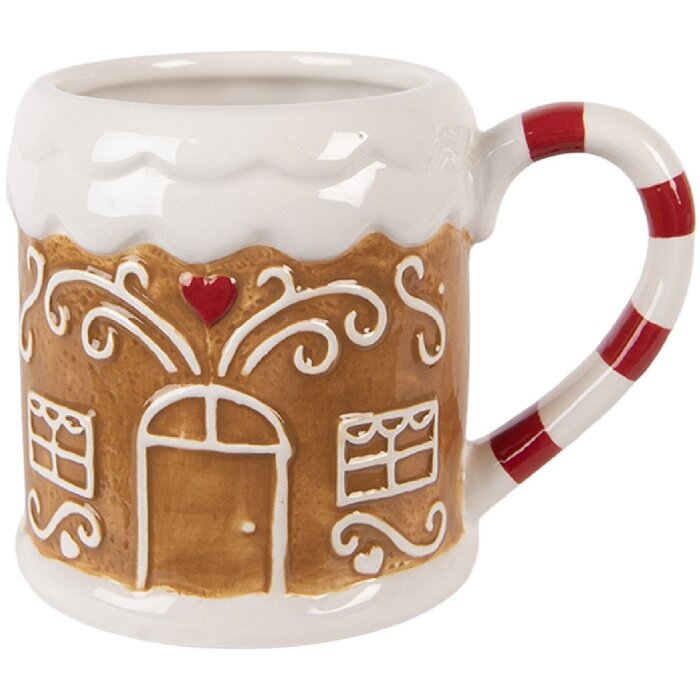 Clayre & Eef 6CEMU0215 Beker 14x10x10 cm 350 ml Dolomiet Landelijk