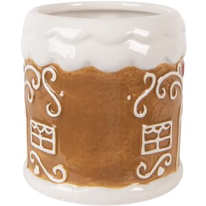 Clayre & Eef 6CEMU0215 Beker 14x10x10 cm 350 ml Dolomiet Landelijk