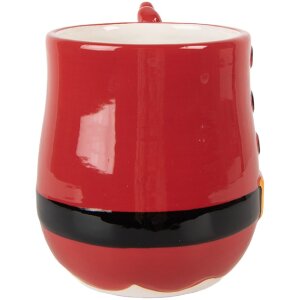Clayre & Eef 6CEMU0219 Beker 13x9x11 cm 400 ml Rood Zwart
