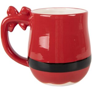 Clayre & Eef 6CEMU0219 Beker 13x9x11 cm 400 ml Rood Zwart