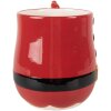 Clayre & Eef 6CEMU0219 Beker 13x9x11 cm 400 ml Rood Zwart
