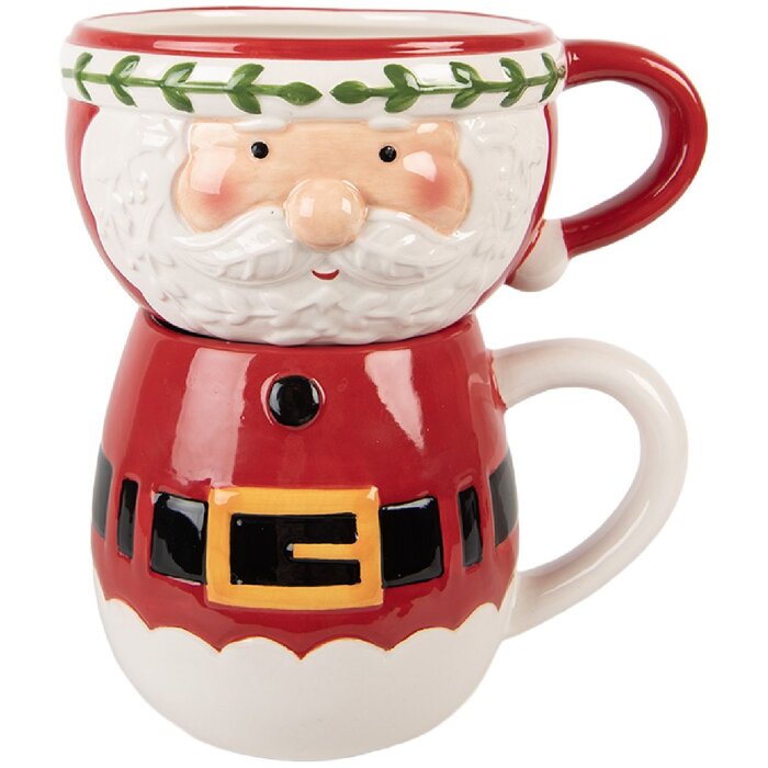 Clayre & Eef Beker 15x12x17 cm 400/500 ml Dolomiet