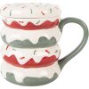 Clayre & Eef 6CEMU0228 Beker met deksel 450ml 15x10x12cm