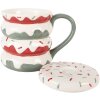 Clayre & Eef 6CEMU0228 Beker met deksel 450ml 15x10x12cm