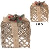 Clayre & Eef 66308 Decoratie Geschenk LED 3-delige Set Goudkleurig