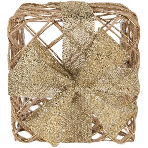 Clayre & Eef 66311 Decoratie Geschenk LED 3-delig Goudkleurig