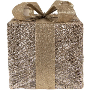 Clayre & Eef 66312 Decoratie Geschenkset LED 3-delig Goudkleurig