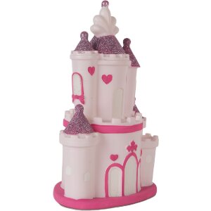 Clayre & Eef Nachtlampje Kasteel LED 16x11x24 cm Roze Paars