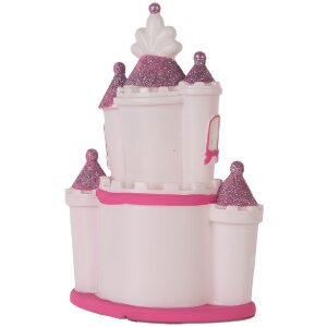 Clayre & Eef Nachtlampje Kasteel LED 16x11x24 cm Roze Paars