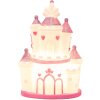 Clayre & Eef Nachtlampje Kasteel LED 16x11x24 cm Roze Paars