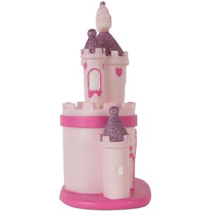 Clayre & Eef 6LMP803 Nachtlampje Kasteel LED 23x16x35 cm Roze Paars