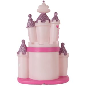 Clayre & Eef 6LMP803 Nachtlampje Kasteel LED 23x16x35 cm Roze Paars