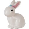 Clayre & Eef 6LMP805 Nachtlampje Konijn LED 21x13x22 cm Wit-Roze