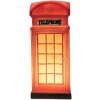 Clayre & Eef 6LMP813 Nachtlampje Telefooncel LED 10x10x23 cm Rood-Bruin