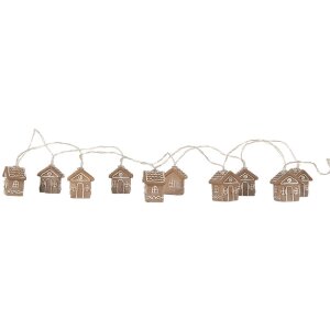 Clayre & Eef Decoratieve Lichtsnoer Huizen 10 LED 150cm