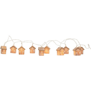 Clayre & Eef Decoratieve Lichtsnoer Huizen 10 LED 150cm