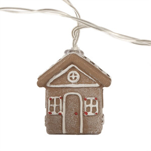 Clayre & Eef Decoratieve Lichtsnoer Huizen 10 LED 150cm