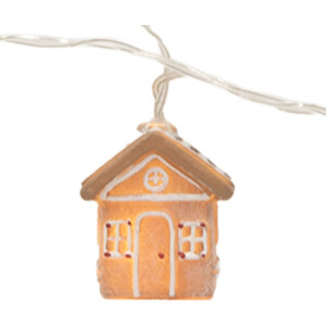 Clayre & Eef Decoratieve Lichtsnoer Huizen 10 LED 150cm