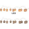 Clayre & Eef Decoratieve Lichtsnoer Huizen 10 LED 150cm