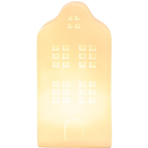 Clayre & Eef 6LMP818 Nachtlampje Huisje LED 8x9x17 cm