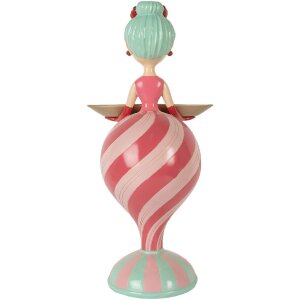 Clayre & Eef 6PR5796 Decoratie Kind met Schaal Roze Groen 22x20x46 cm