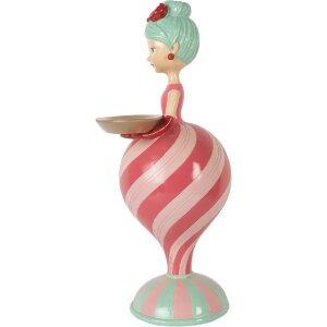 Clayre & Eef 6PR5796 Decoratie Kind met Schaal Roze Groen 22x20x46 cm