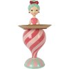 Clayre & Eef 6PR5796 Decoratie Kind met Schaal Roze Groen 22x20x46 cm