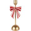 Clayre & Eef 6Y5941 Kandelaar 11x9x28 cm Goudkleurig Rood