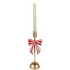 Clayre & Eef 6Y5941 Kandelaar 11x9x28 cm Goudkleurig Rood