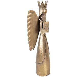 Clayre & Eef 6Y5943 Decoratie Engel 17x10x39 cm bruin