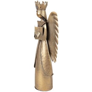 Clayre & Eef 6Y5943 Decoratie Engel 17x10x39 cm bruin