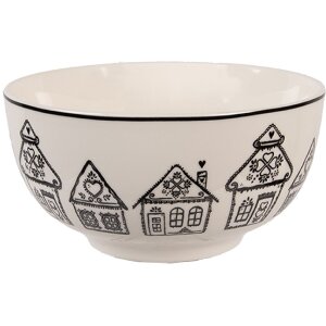 Clayre & Eef Schaal 14x7 cm Porselein 500 ml