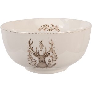 Clayre & Eef Schaal Ø 14x7 cm 500 ml Beige-Bruin