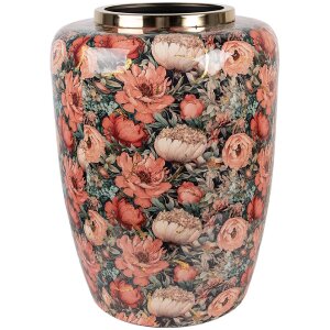 Clayre & Eef 66376 Decoratieve Vaas Ø 33x44 cm Groen Roze