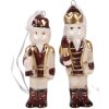 Clayre & Eef 6CE2261 Decoratieve Hangfiguren Notenkraker Set van 2 Beige/Rood