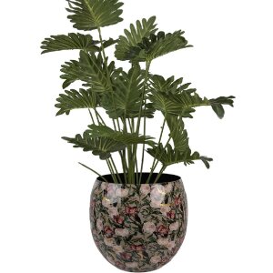 Clayre & Eef 66386 Decoratieve Vaas Ø 28x25 cm Grijs Roze