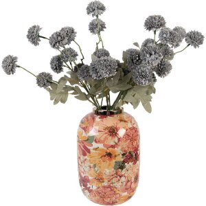 Clayre & Eef 66388 Decoratieve Vaas Ø 17x25 cm Beige-Oranje