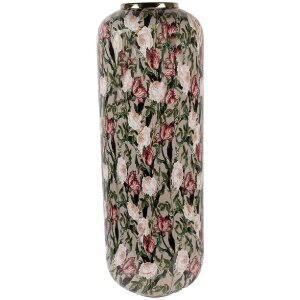 Clayre & Eef 66391 Decoratieve Vaas Grijs-Roze...