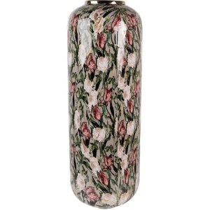 Clayre & Eef 66391 Decoratieve Vaas Grijs-Roze...