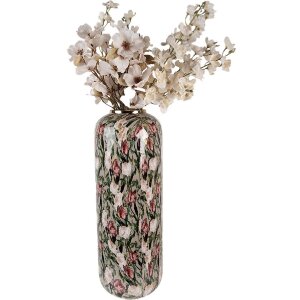 Clayre & Eef 66391 Decoratieve Vaas Grijs-Roze Ø 25x70 cm